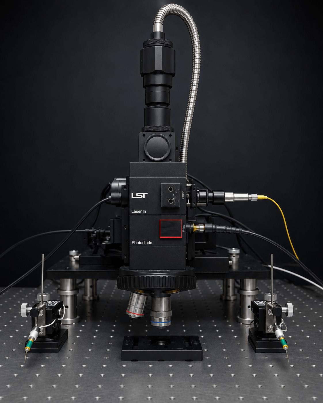 Scanning photocurrent microscope in a laboratory